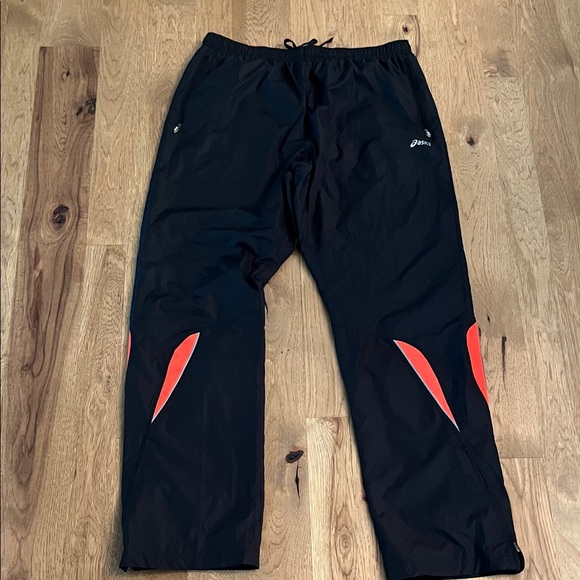 Asics Black Pants with Red and Reflective Details - Picture 2 of 7